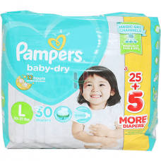 Pampers Baby Dry Diaper Large 30s