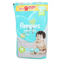 Pampers Baby Dry Diaper Medium 52s