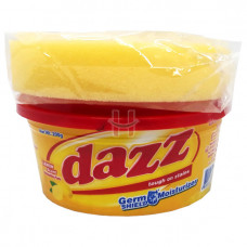 Dazz Lemon Scent Dishwashing Paste With Sponge 200g