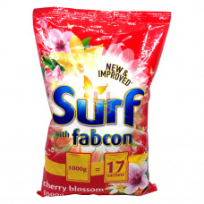 Surf Cherry Blossom With Fabcon Detergent Powder 1000g