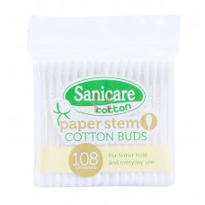 Sanicare Plastic Stem Cotton Buds 108s