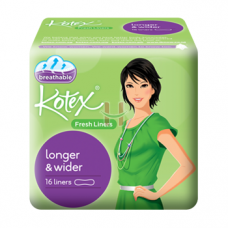 Kotex Fresh Liners Longer And Wider 16s