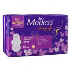 Modess All Night Sanitary Pads With Wings 10s